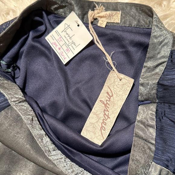 Mystree | NWT Color Block Bohemian Renaissance Maxi Quarter Half Circle Skirt - Picture 9 of 14